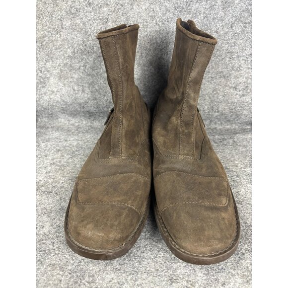 Hogan Boots Mens Size 12 Brown Suede Ankle Zip Buckle Casual Made Italy main image 4